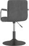 vidaXL - Eetkamerstoelen - draaibaar - 2 - st - fluweel - donkergrijs