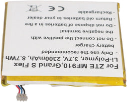Batterij geschikt voor ZTE MF910 batterij Li3823T43P3h715345, ZTE Grand S Flex, MF910, MF910 4G LTE