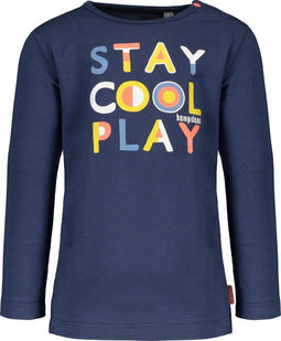 Bampidano Delano - Baby Jongens T-shirt - Lange mouw - Indigo