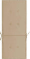 vidaXL - Tuinstoelkussens - 2 - st - hoge - rug - 120x50x3 - cm - stof - beige
