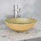 vidaXL - Wasbak - gehard - glas - 42 - cm - goud