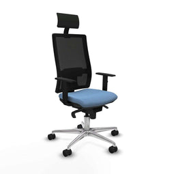 Bureaustoel met hoofdsteun Piqueras y Crespo 1D086N1 Hemelsblauw
