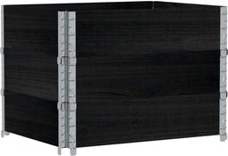 vidaXL - Plantenbak - 80x60 - cm - massief - grenenhout - zwart