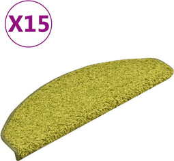 vidaXL - Trapmatten - 15 - st - 65x21x4 - cm - groen