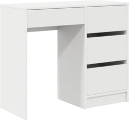 vidaXL - Bureau - Wit - 90x37,5x75 - cm - Kunststof - en - Hout