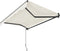 Juskys Knikarmscherm - Zonnescherm 400 x 300 cm - UV-bestendig en waterafstotend - Beige