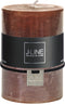 J-Line cilinderkaars - bruin - medium - 39U - 6 stuks