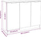 vidaXL - Dressoir - 90,5x30x70 - cm - bewerkt - hout - hoogglans - wit