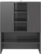vidaXL - Wasmachinekast - 70,5x25,5x90 - cm - hoogglans - grijs