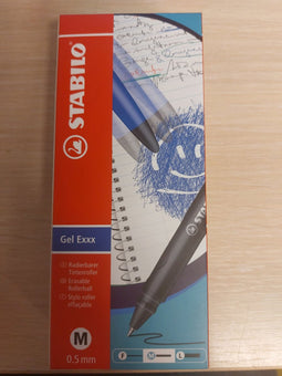 Rollerpen STABILO Gel Exxx blauw - 10 stuks