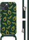 iMoshion Hoesje Geschikt voor iPhone 13 Mini Hoesje Met Koord - iMoshion Siliconen design hoesje met koord - Groen / Avocado Green