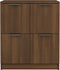 vidaXL - Dressoir - 60x30x70 - cm - bewerkt - hout - bruin - eikenkleur