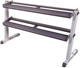 Body-Solid GDR60 - 3-Laags Dumbbellrek - Uitbreidbaar met derde ligger - Grijs