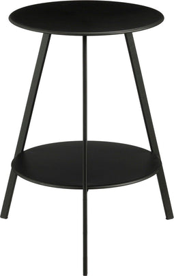 Mica Decorations Seatle Bijzettafel voor Buiten - H58 x Ø46 cm - Metaal - Zwart