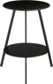 Mica Decorations Seatle Bijzettafel voor Buiten - H58 x Ø46 cm - Metaal - Zwart