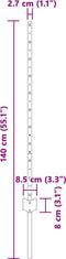 vidaXL - Hekpalen - 22 - stuks - U-vorm - 100 - cm - Gegalvaniseerd - Staal