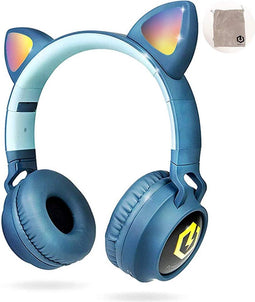 PowerLocus Buddy - Draadloze On-Ear Koptelefoon - 85dB Gehoorbescherming met Micro SD slot - Blauw