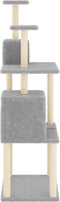 vidaXL - Kattenmeubel - met - sisal - krabpalen - 167 - cm - lichtgrijs