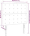 vidaXL - Hoofdborden - 2 - st - 80x5x78/88 - cm - stof - crèmekleurig