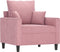 Fauteuil 60 cm fluweel roze