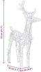 vidaXL - Kerstversiering - rendieren - en - slee - 160 - LED's - 130 - cm - acryl
