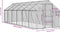 Volière 1,79x6x1,85 m aluminium antracietkleurig