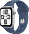 Apple Watch SE (2024) - Smartwatch - GPS 44mm - Zilver (Blauw)