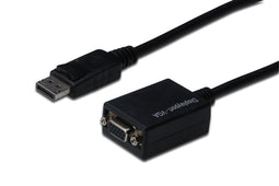 Assmann AK-340403-001-S - DisplayPort naar VGA Adapter - 15 cm - Zwart