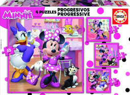Educa 4 puzzels van de Minnie Mouse - 6, 9, 12 en 16 stukjes