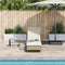 vidaXL - Ligbed - met - wielen - en - kussen - poly - rattan - beige
