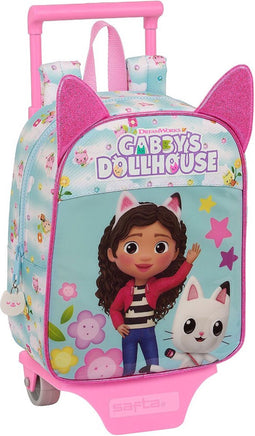 Schoolrugzak met Wielen Gabby's Dollhouse Blauw 22 x 27 x 10 cm