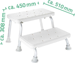 RIDDER Opstapkrukje 2 treden 150 kg wit A0102001