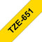 Brother TZE651 - Laminated Tape - 24 mm x 8 m - Geel/Zwart