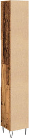 vidaXL - Badkamerkast - 30x30x190 - cm - bewerkt - hout - oud - houtkleurig