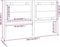 vidaXL - Hoofdbord - 165,5x4x100 cm - massief grenenhout - wit
