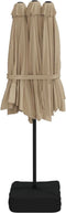 vidaXL - Parasol - dubbel - 449x245 - cm - taupe