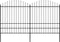 vidaXL - Tuinhek - met - speren - bovenkant - (1,75-2)x3,4 - m - staal - zwart