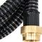 vidaXL - Zuigslang - met - messing - koppelingen - 1,1'' - 25 - m - PVC - zwart
