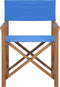 vidaXL - Regisseursstoel - massief - teakhout - blauw