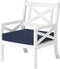 Loungeset met tafel 4-zitter BALTIC Acaciahout Donkerblauw