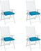 vidaXL - Stoelkussens - 4 - st - 50x50x7 - cm - oxford - stof - lichtblauw