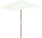 vidaXL - Parasol - met - houten - paal - 150x200 - cm - zandkleurig