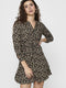 ONLY ONLCORY LS V-NECK TUNIC WVN NOOS - Korte jurk met lange mouwen - All over print - Maat L