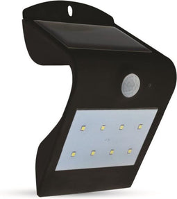 V-TAC VT-767-B - Wandlamp op zonne-energie - IP65 - 200 Lumen - 4000K + 3000K - Zwart