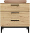 ToiToiKids Xem commode met 3 laden - Mat Zwart/Eiken