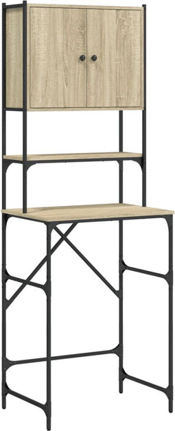 vidaXL - Wasmachinekast - 68x48,5x194 - cm - sonoma - eikenkleurig