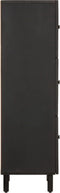 vidaXL - Hoge - kast - 40x33x110 - cm - massief - mangohout - zwart