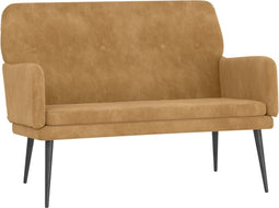 vidaXL - Bankje - 108x79x79 - cm - fluweel - bruin