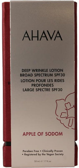 AHAVA Anti-Rimpel Lotion SPF-30 - Verjongend en Beschermend | Vegan, Alcohol- en Parabenenvrij | Anti-Aging Gezichtscrème | Bodylotion voor Dames & Heren - 50ml
