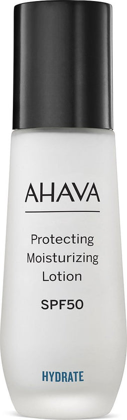 AHAVA Beschermende Lotion SPF-50 - Multifunctioneel met UVA/UVB-bescherming | Hydrateert & Voedt | Anti-Rimpel & Anti-Aging | Bodylotion voor Dames & Heren | Gezichtscrème & Moisturizer voor een Droge Huid & Gezicht - 50ml